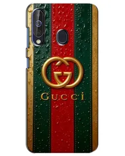Чохол для Samsung Galaxy A60 2019 (A605F) з картинкою «Gucci — фірмова смуга та золото»