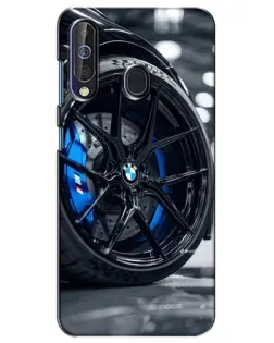 Чехол для Samsung Galaxy A60 2019 (A605F) с картинкой «Колесо BMW вблизи»