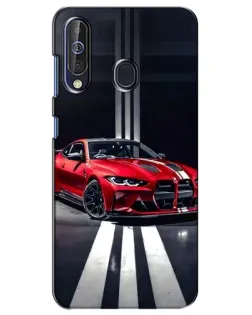 Чехол для Samsung Galaxy A60 2019 (A605F) с картинкой «Красная BMW на дороге»