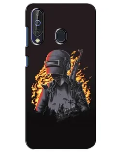 Чохол для Samsung Galaxy A60 2019 (A605F) з картинкою «PUBG — вогняний силует»
