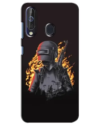 Чохол для Samsung Galaxy A60 2019 (A605F) з картинкою «PUBG — вогняний силует»