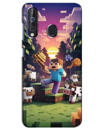 Чехол для Samsung Galaxy A60 2019 (A605F) с картинкой «Стив на ферме» Чехол для Samsung Galaxy A60 2019 (A605F) с картинкой «Стив на ферме»