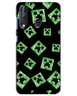 Чехол для Samsung Galaxy A60 2019 (A605F) с картинкой «Паттерн с криперами»
