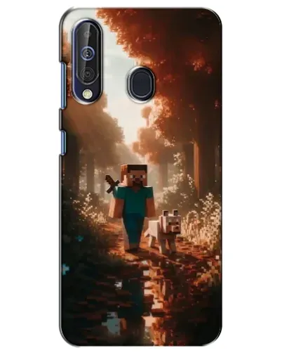 Чехол для Samsung Galaxy A60 2019 (A605F) с картинкой «Стив в лесу» Чехол для Samsung Galaxy A60 2019 (A605F) с картинкой «Стив в лесу»