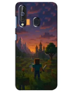Чехол для Samsung Galaxy A60 2019 (A605F) с картинкой «Стив у башни»