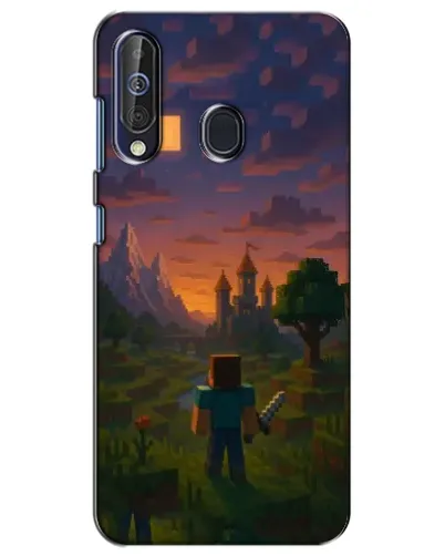 Чехол для Samsung Galaxy A60 2019 (A605F) с картинкой «Стив у башни» Чехол для Samsung Galaxy A60 2019 (A605F) с картинкой «Стив у башни»