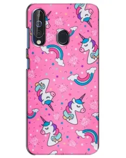 Чехол для Samsung Galaxy A60 2019 (A605F) с картинкой «Unicorn паттерн розовый»