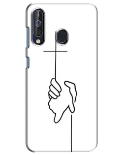 Чехол для Samsung Galaxy A60 2019 (A605F) с картинкой «Рука держит»