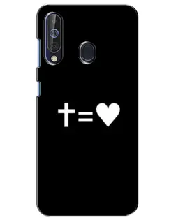 Чехол для Samsung Galaxy A60 2019 (A605F) с картинкой «Крест и Сердце»