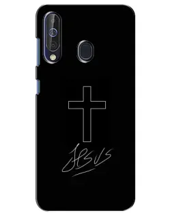 Чехол для Samsung Galaxy A60 2019 (A605F) с картинкой «Графический крест Jesus»