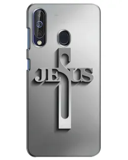 Чехол для Samsung Galaxy A60 2019 (A605F) с картинкой «Металлический крест Jesus»