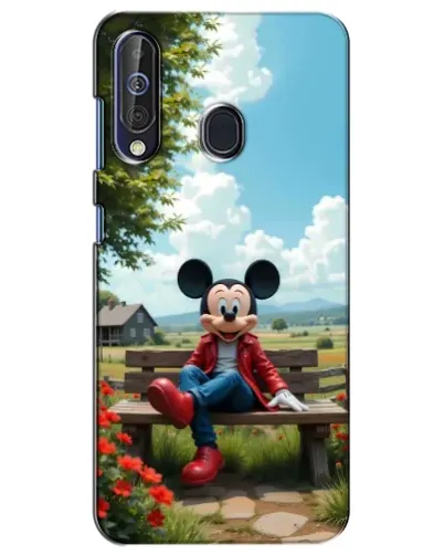 Чехол для Samsung Galaxy A60 2019 (A605F) с картинкой «Микки на скамейке»