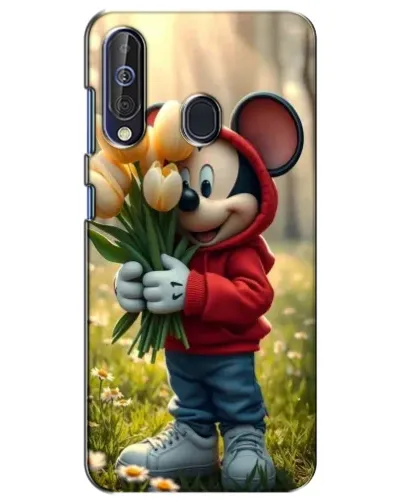 Чехол для Samsung Galaxy A60 2019 (A605F) с картинкой «Микки с тюльпанами»