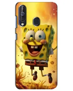 Чехол для Samsung Galaxy A60 2019 (A605F) с картинкой «Губка Боб прыгает»