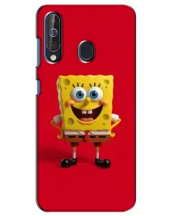 Чехол для Samsung Galaxy A60 2019 (A605F) с картинкой «Спанч Боб на красном»