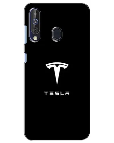 Чохол для Samsung Galaxy A60 2019 (A605F) з картинкою «Tesla White Logo»