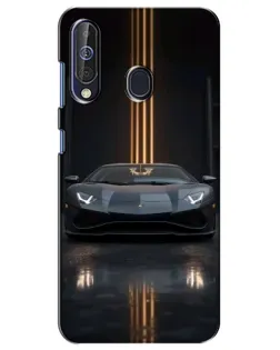 Чехол для Samsung Galaxy A60 2019 (A605F) с картинкой «Lamborghini золотые линии»