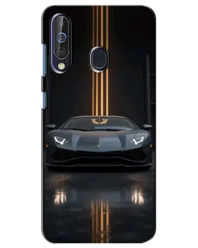 Чехол для Samsung Galaxy A60 2019 (A605F) с картинкой «Lamborghini золотые линии»