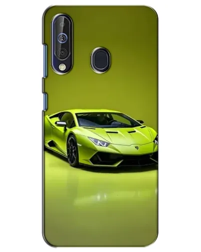 Чехол для Samsung Galaxy A60 2019 (A605F) с картинкой «Салатовый Lamborghini Huracan»