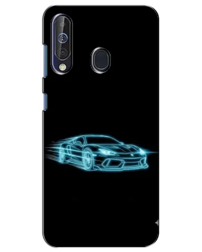 Чехол для Samsung Galaxy A60 2019 (A605F) с картинкой «Неоновый контур Lamborghini»