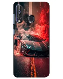 Чехол для Samsung Galaxy A60 2019 (A605F) с картинкой «Lamborghini красный дым»