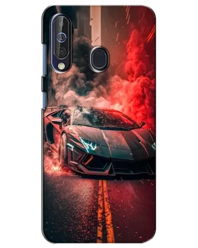 Чехол для Samsung Galaxy A60 2019 (A605F) с картинкой «Lamborghini красный дым»
