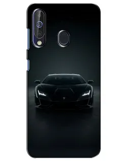 Чехол для Samsung Galaxy A60 2019 (A605F) с картинкой «Черный Lamborghini Aventador»