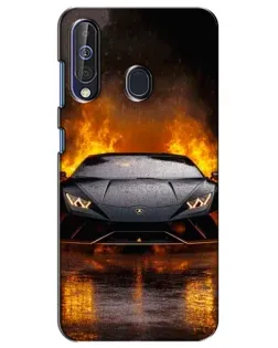 Чехол для Samsung Galaxy A60 2019 (A605F) с картинкой «Lamborghini в огне»