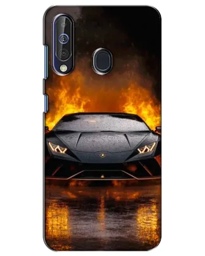 Чехол для Samsung Galaxy A60 2019 (A605F) с картинкой «Lamborghini в огне»