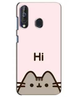 Чехол для Samsung Galaxy A60 2019 (A605F) с картинкой «Пушин говорит Hi»
