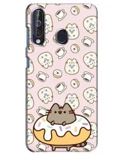 Чехол для Samsung Galaxy A60 2019 (A605F) с картинкой «Пушин на пончике»