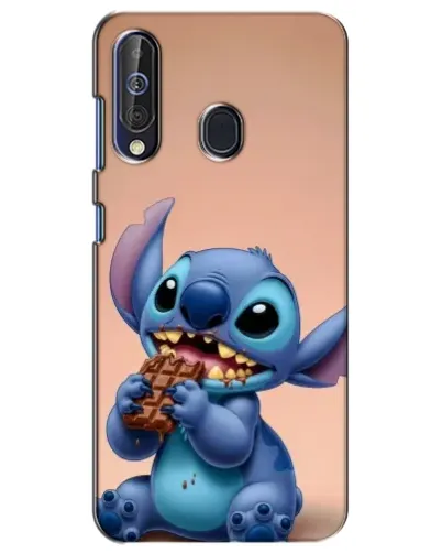 Чехол для Samsung Galaxy A60 2019 (A605F) с картинкой «Стич ест шоколад»