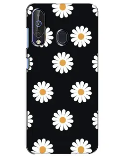 Чехол для Samsung Galaxy A60 2019 (A605F) с картинкой «Ромашки на черном»
