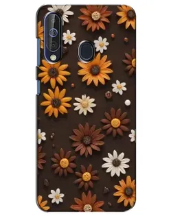 Чехол для Samsung Galaxy A60 2019 (A605F) с картинкой «Узор из маленьких подсолнухов»