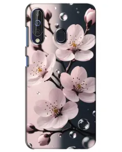 Чехол для Samsung Galaxy A60 2019 (A605F) с картинкой «Нежная сакура и капли»