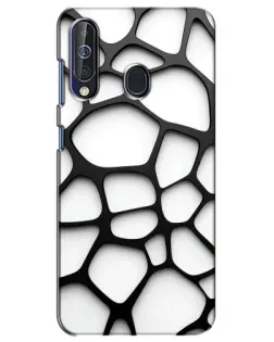 Чохол для Samsung Galaxy A60 2019 (A605F) з картинкою «Біла об'ємна сітка»