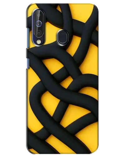 Чехол для Samsung Galaxy A60 2019 (A605F) с картинкой «Черное желтое переплетение» Чехол для Samsung Galaxy A60 2019 (A605F) с картинкой «Черное желтое переплетение»