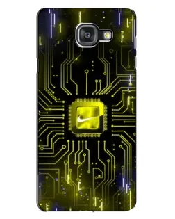 Чехол для Samsung Galaxy A7 2016 (A7100, A710F) с картинкой «Nike — золотая искра»