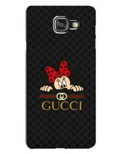 Чехол для Samsung Galaxy A7 2016 (A7100, A710F) с картинкой «Минни Маус Gucci — черный»