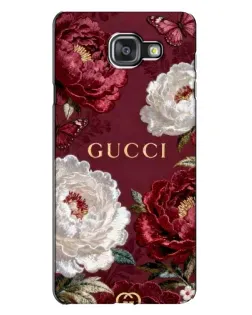 Чехол для Samsung Galaxy A7 2016 (A7100, A710F) с картинкой «Gucci — бордовые розы»