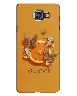 Чехол для Samsung Galaxy A7 2016 (A7100, A710F) с картинкой «Gucci — золотые бабочки»
