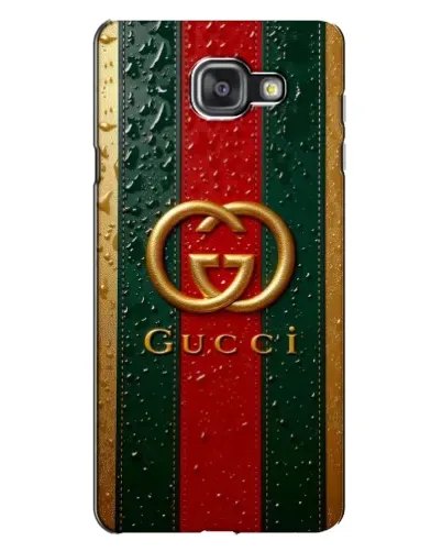 Чехол для Samsung Galaxy A7 2016 (A7100, A710F) с картинкой «Gucci — фирменная полоса и золото» Чехол для Samsung Galaxy A7 2016 (A7100, A710F) с картинкой «Gucci — фирменная полоса и золото»
