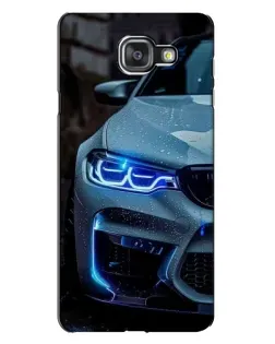 Чехол для Samsung Galaxy A7 2016 (A7100, A710F) с картинкой «Взгляд BMW с синими фарами»