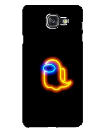 Чехол для Samsung Galaxy A7 2016 (A7100, A710F) с картинкой «Among Us неоновое сияние»