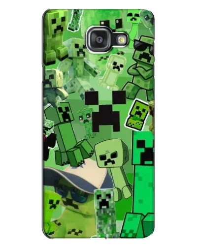 Чехол для Samsung Galaxy A7 2016 (A7100, A710F) с картинкой «Криперы Minecraft»