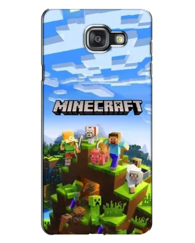 Чехол для Samsung Galaxy A7 2016 (A7100, A710F) с картинкой «Minecraft классический мир»
