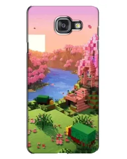 Чехол для Samsung Galaxy A7 2016 (A7100, A710F) с картинкой «Розовое дерево Minecraft»