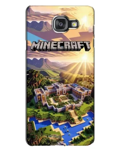 Чехол для Samsung Galaxy A7 2016 (A7100, A710F) с картинкой «Minecraft панорама»