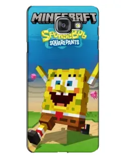 Чохол для Samsung Galaxy A7 2016 (A7100, A710F) з картинкою «Губка Боб Minecraft»