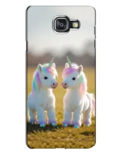 Чехол для Samsung Galaxy A7 2016 (A7100, A710F) с картинкой «Пара единорогов»